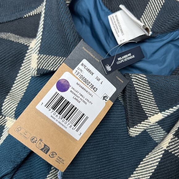 The North Face Valley Twill Utility Coat Size Large Womens Midnight Petrol Blue - Picture 12 of 12